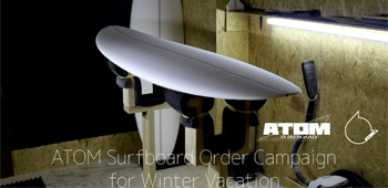 ATOM Surfboard Order Campaignバナー