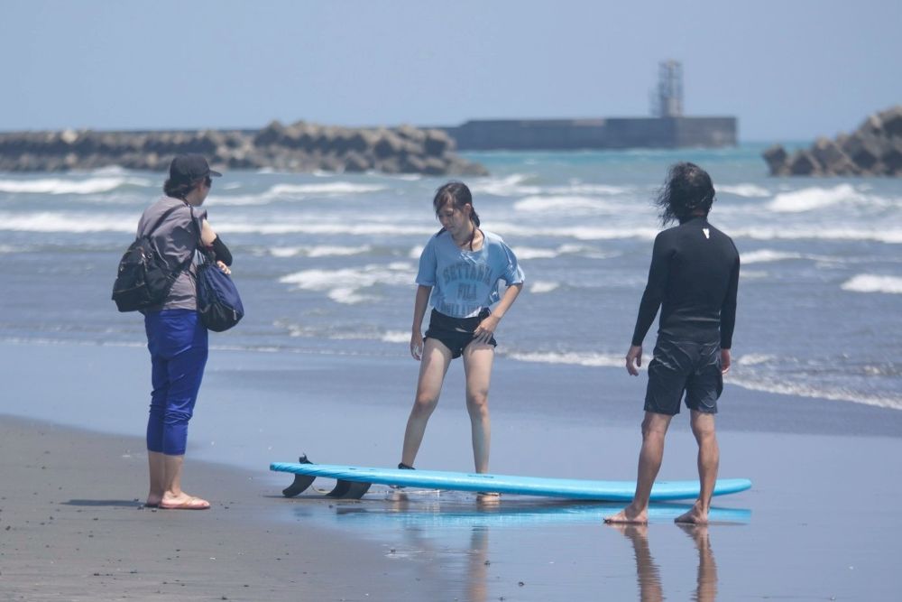 ビーチでわかりやすくレクチャー