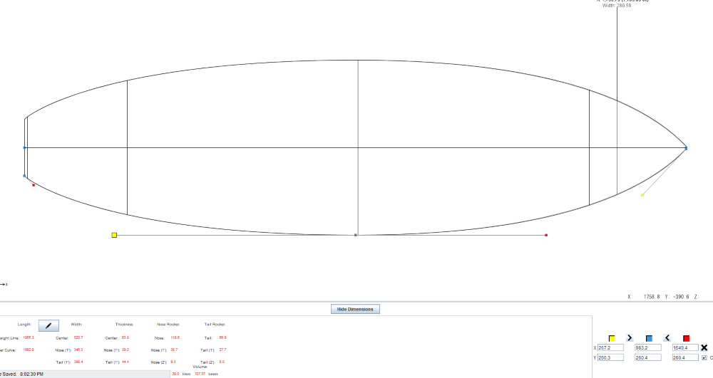 アウトラインとサイズディテール